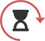 hourglass circle arrow icon